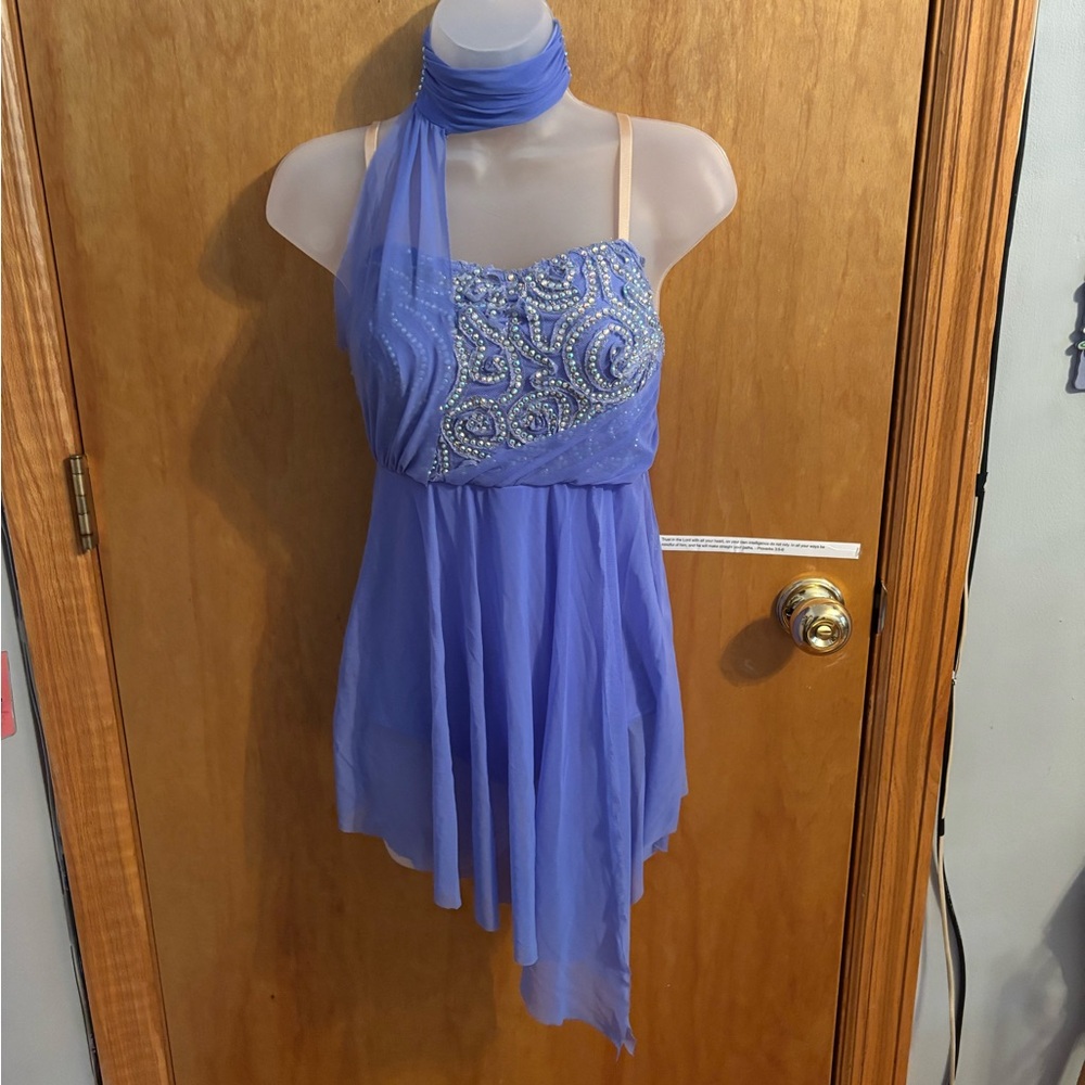 Weissman Lavender Beaded Dance Costume